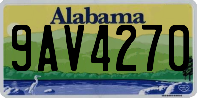 AL license plate 9AV4270