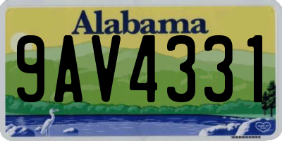 AL license plate 9AV4331