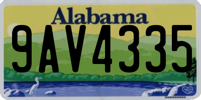 AL license plate 9AV4335