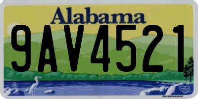 AL license plate 9AV4521
