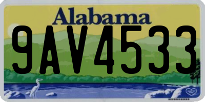 AL license plate 9AV4533
