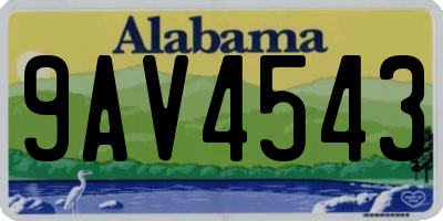 AL license plate 9AV4543