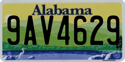 AL license plate 9AV4629