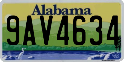 AL license plate 9AV4634