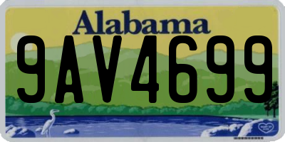 AL license plate 9AV4699