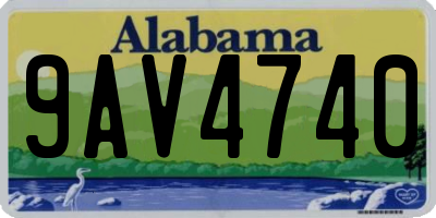 AL license plate 9AV4740