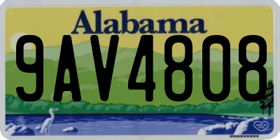 AL license plate 9AV4808