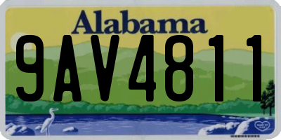 AL license plate 9AV4811