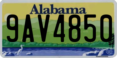 AL license plate 9AV4850