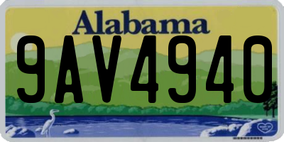 AL license plate 9AV4940
