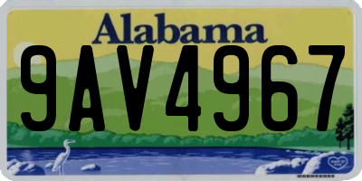 AL license plate 9AV4967