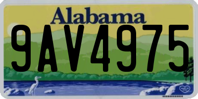 AL license plate 9AV4975