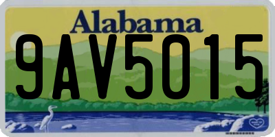 AL license plate 9AV5015