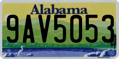 AL license plate 9AV5053