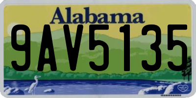 AL license plate 9AV5135