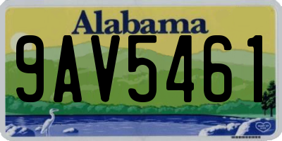 AL license plate 9AV5461