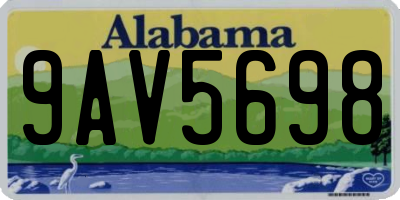 AL license plate 9AV5698