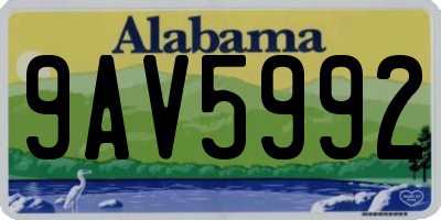 AL license plate 9AV5992