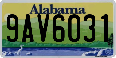 AL license plate 9AV6031
