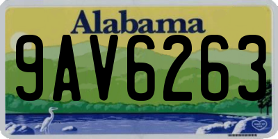 AL license plate 9AV6263