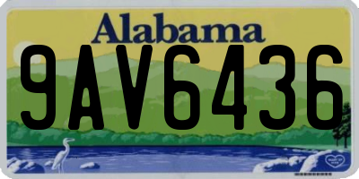 AL license plate 9AV6436