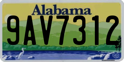 AL license plate 9AV7312