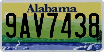 AL license plate 9AV7438