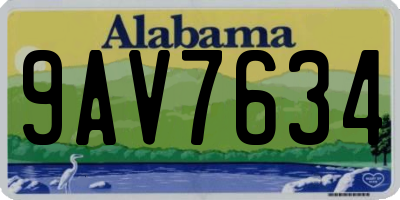 AL license plate 9AV7634