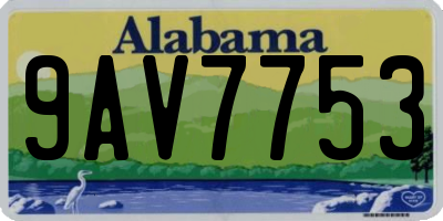 AL license plate 9AV7753