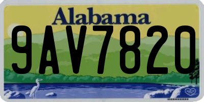AL license plate 9AV7820