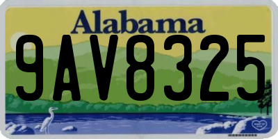 AL license plate 9AV8325