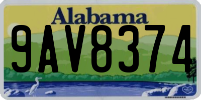 AL license plate 9AV8374