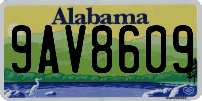AL license plate 9AV8609