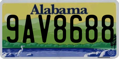 AL license plate 9AV8688