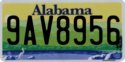 AL license plate 9AV8956