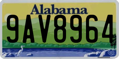 AL license plate 9AV8964