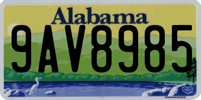 AL license plate 9AV8985