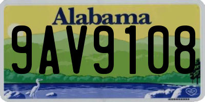 AL license plate 9AV9108