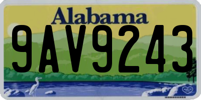 AL license plate 9AV9243