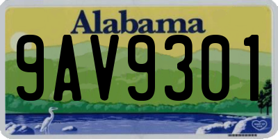 AL license plate 9AV9301