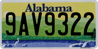 AL license plate 9AV9322