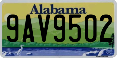 AL license plate 9AV9502