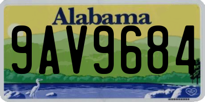 AL license plate 9AV9684