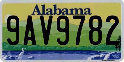 AL license plate 9AV9782