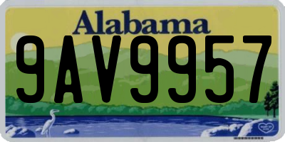 AL license plate 9AV9957