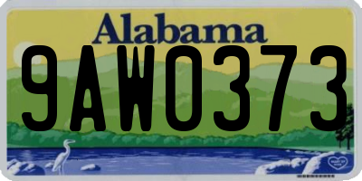 AL license plate 9AW0373