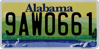 AL license plate 9AW0661