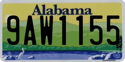 AL license plate 9AW1155
