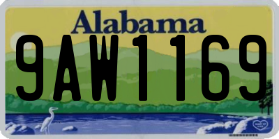 AL license plate 9AW1169