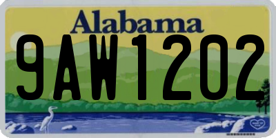 AL license plate 9AW1202